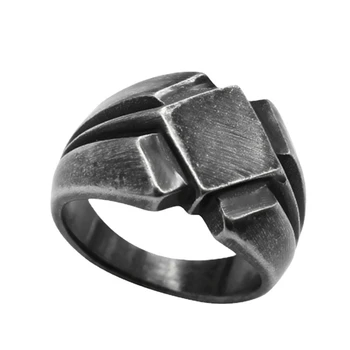 Nuevo anillo masculino punk aleación negra nórdica anillo de reunión escandinavo Nórdico