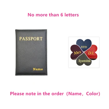 Бесплатное индивидуальное название, простой держатель для делового паспорта из искусственной кожи в сафьяновом стиле с перекрестным рисунком, с держателем удостоверения личности, обложки для паспортов