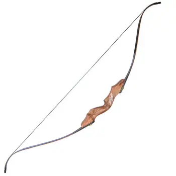 Изогнутый лук для стрельбы из лука AMEYXGS с деревянным подступенком, ламинированные конечности, 60 