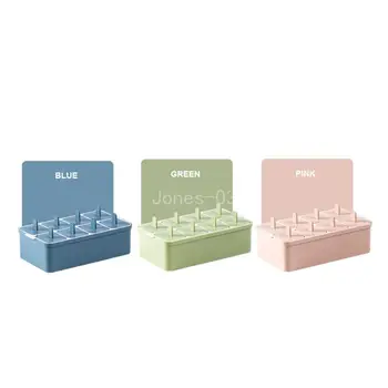 Квадратный лоток для кубиков льда Q6PE с 8 сетками, кухонный мини-контейнер для льда для морозильной камеры, отдельный
