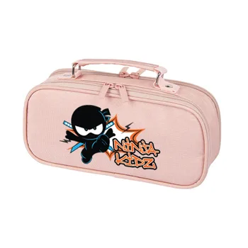 Мультяшная сумка для карандашей Ninja Kidz, многослойная коробка для канцелярских принадлежностей, Многослойная сумка для хранения карандашей, Школьные принадлежности, канцелярские принадлежности
