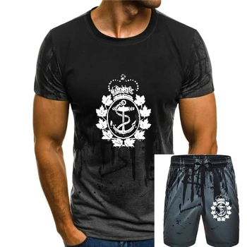 Новая футболка из армейской ткани для тренировок из пото-стойкой ткани военно-морского флота Канады, черная